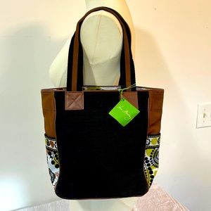 Vera Bradley, Colorblock Tote in Cocoa Moss. New With Tags.